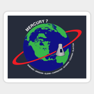 Mercury 7 (Dark - small variant) Sticker